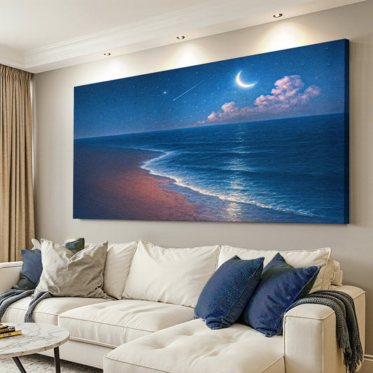 Beach Night Shoreline Coastal Wall Art