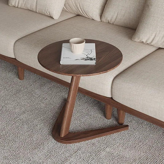 Round Wooden Side Table