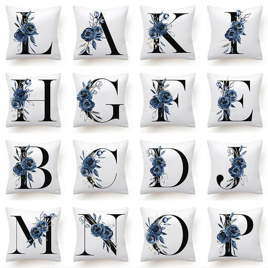Alphabet Decorative Pillow Cases
