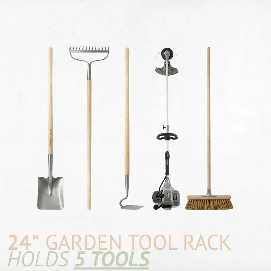 Wall-Mounted Garden Tool Rack