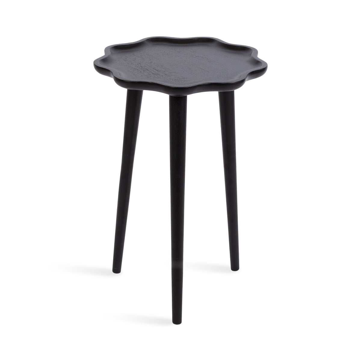 Scallop Wood Side Table