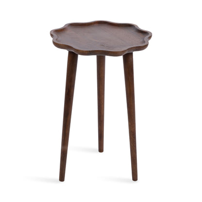 Scallop Wood Side Table