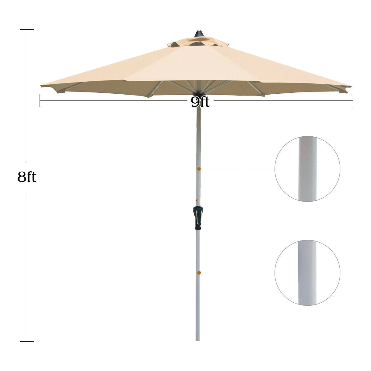 9' Outdoor Patio Umbrella