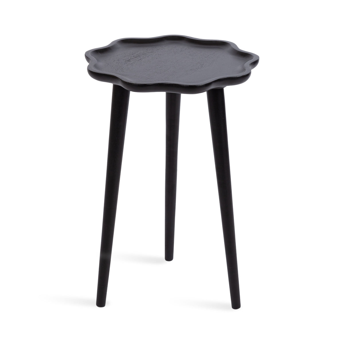 Scallop Wood Side Table