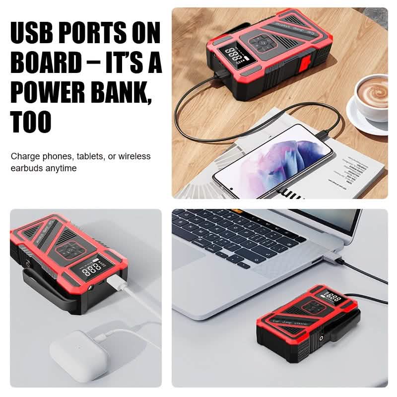 2-in-1 Tire Inflator And Jump Starter