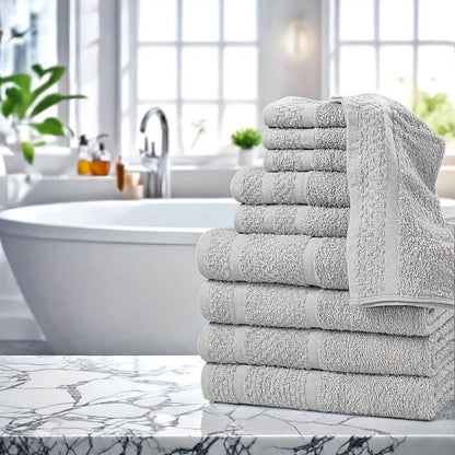 10–32 Piece Cotton Bath Towel Set