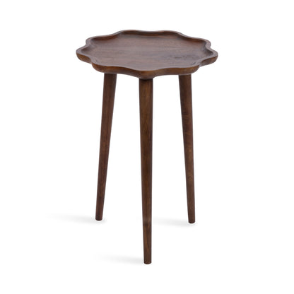 Scallop Wood Side Table