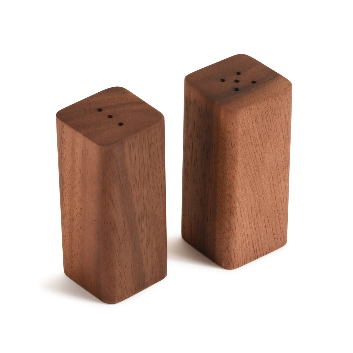 Salt & Pepper Shakers On Acacia Wood Base