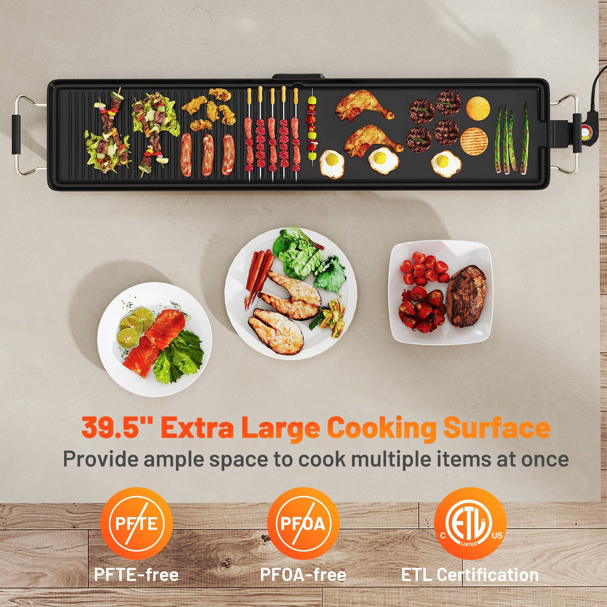 39.5 Inch Extra Large Electric Griddle