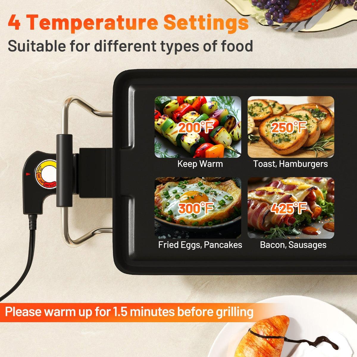39.5 Inch Extra Large Electric Griddle