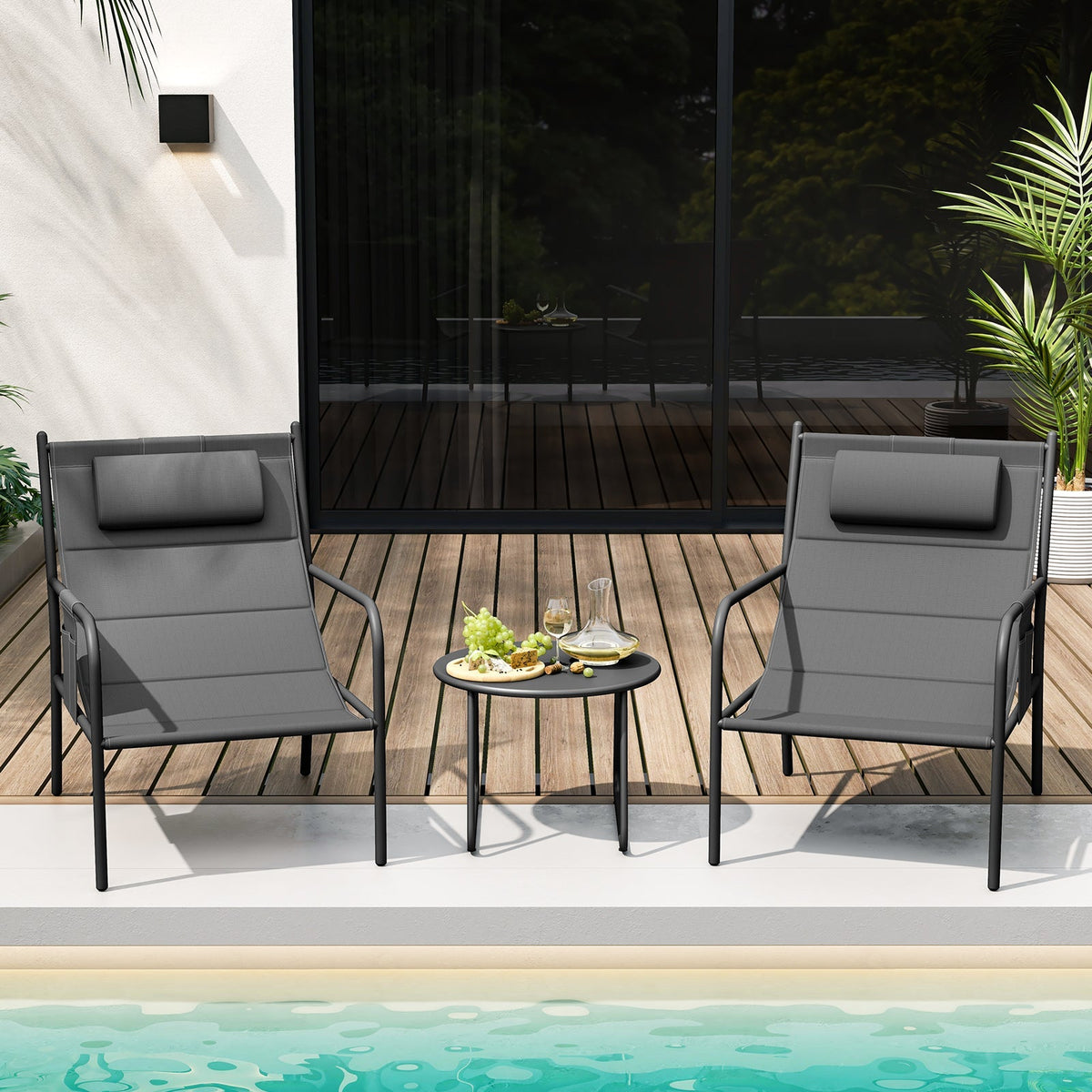 3 Piece Outdoor Patio Set