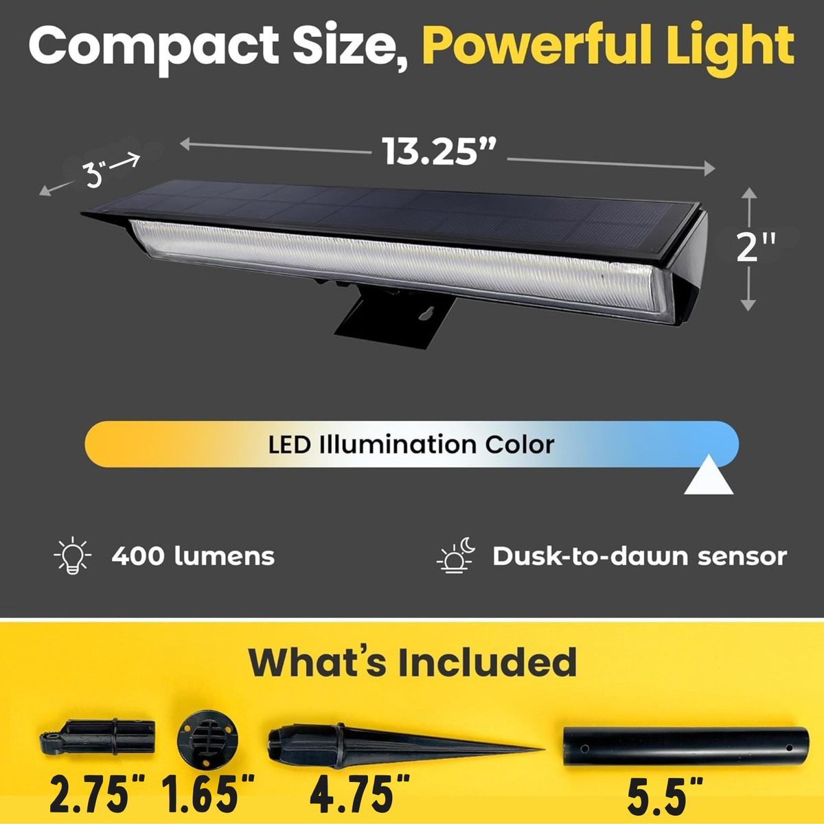 13" Solar Sign Light Flood Lights