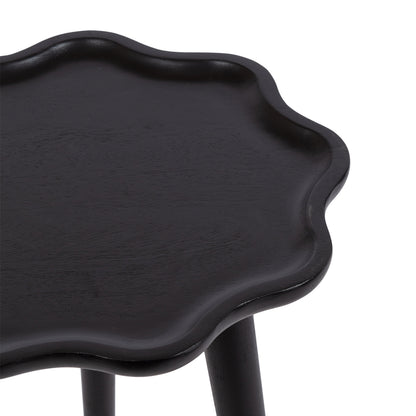 Scallop Wood Side Table