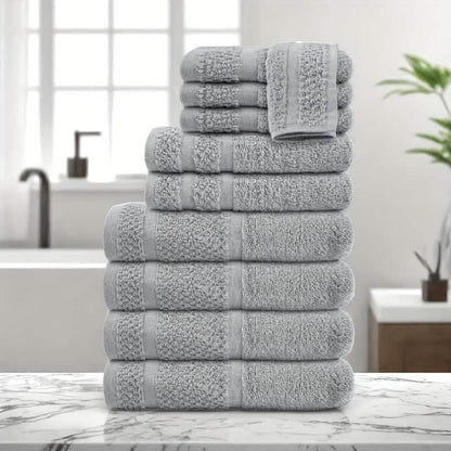 10–32 Piece Cotton Bath Towel Set