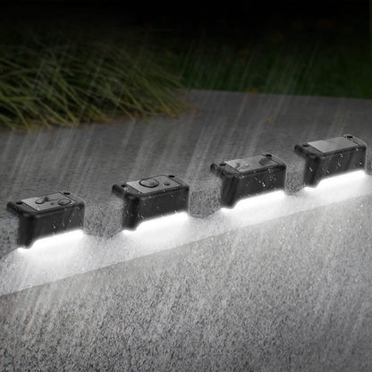 4 Solar Powered LED Step Lights