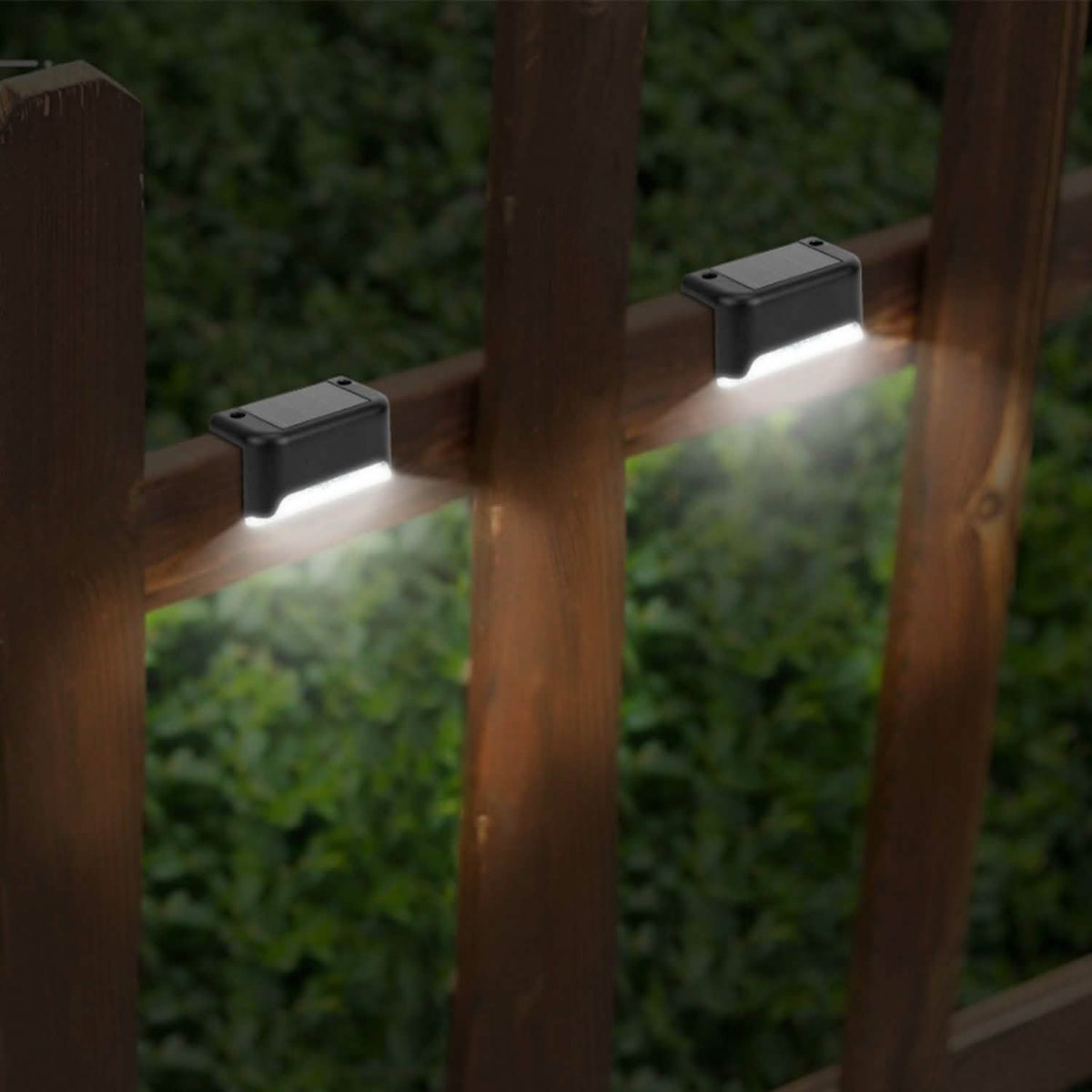 4 Solar Powered LED Step Lights