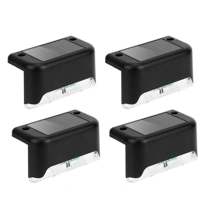 4 Solar Powered LED Step Lights
