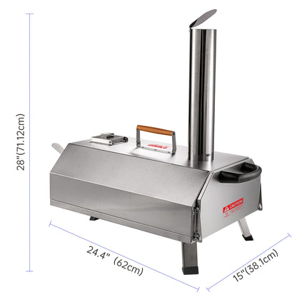 12" Stainless Steel Pizza Outdoor Oven
