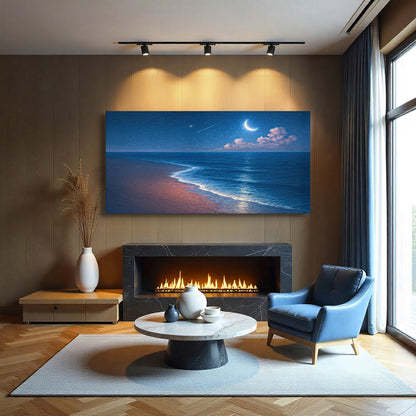 Beach Night Shoreline Coastal Wall Art