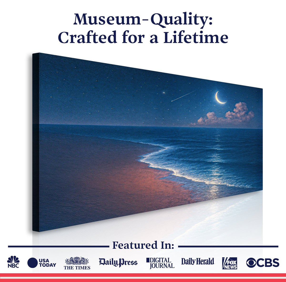 Beach Night Shoreline Coastal Wall Art