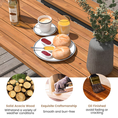 Outdoor Dining Table And Benches