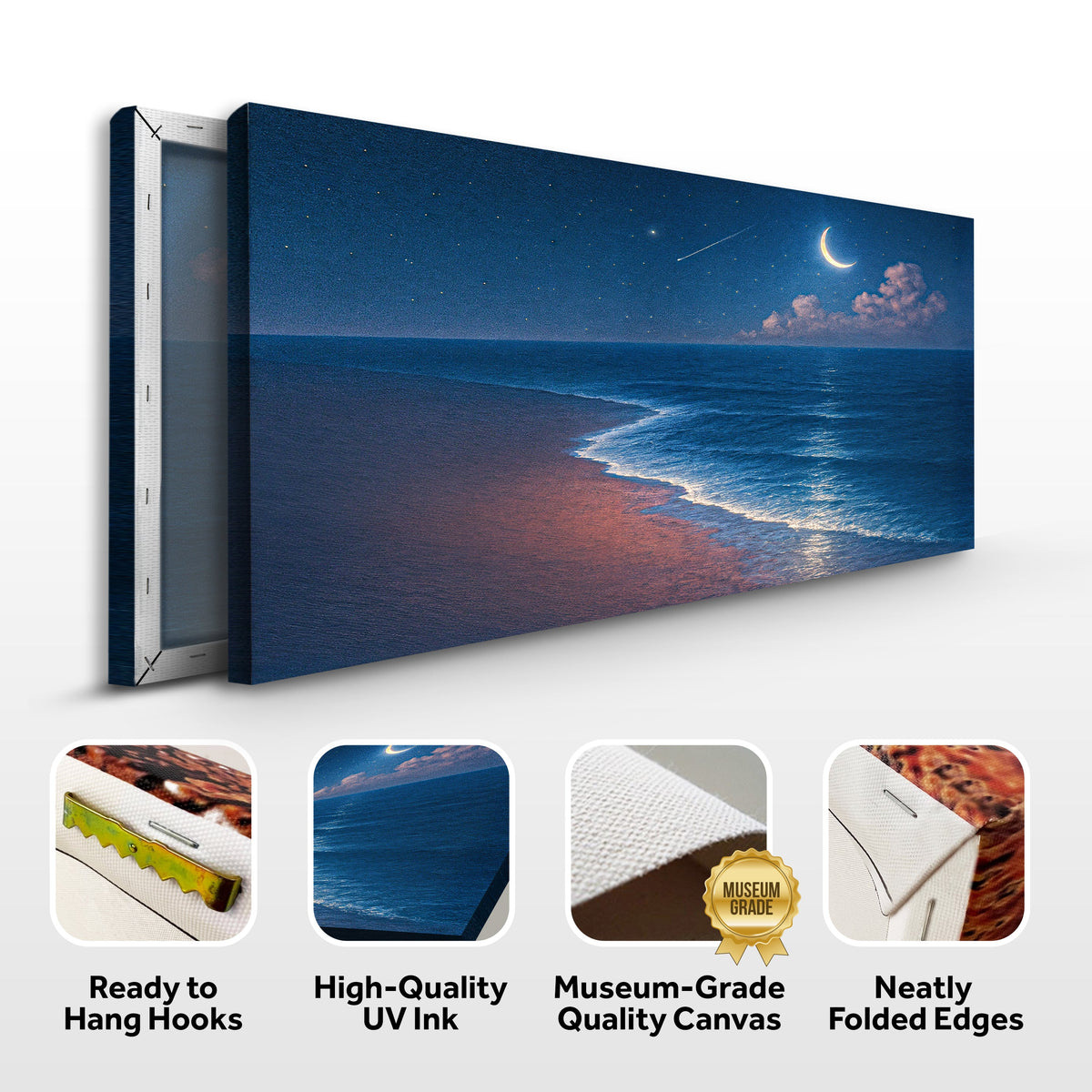 Beach Night Shoreline Coastal Wall Art