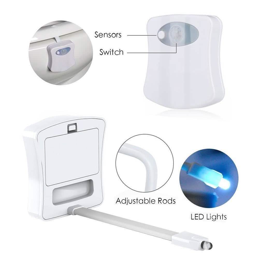 8-Color Bathroom Toilet Light