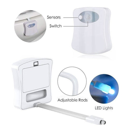 8-Color Bathroom Toilet Light