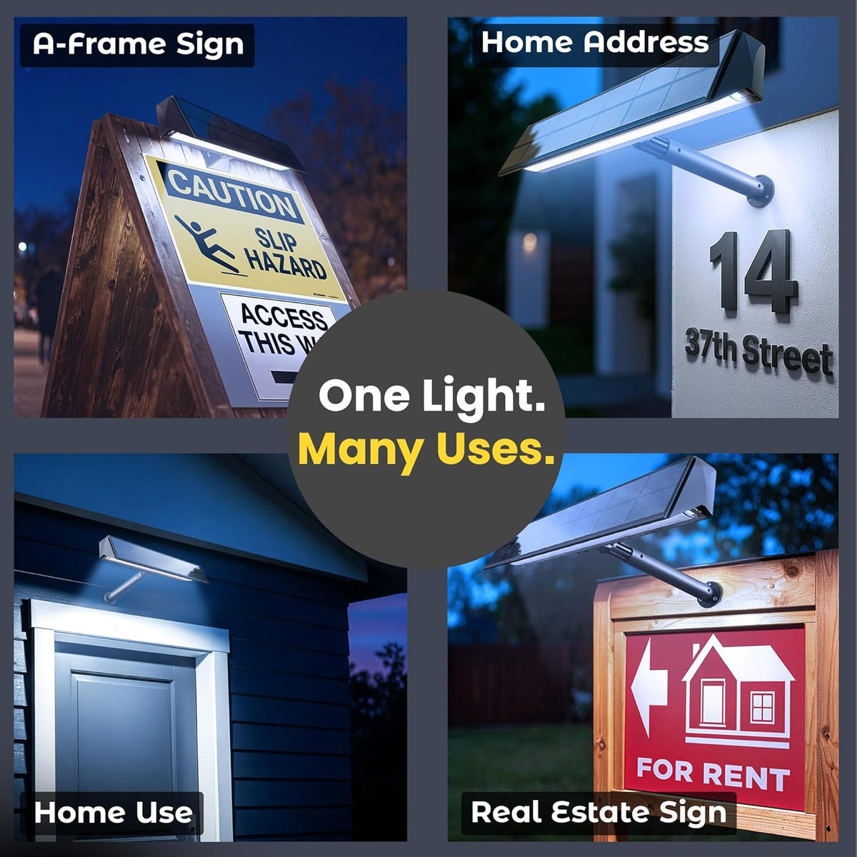 13" Solar Sign Light Flood Lights