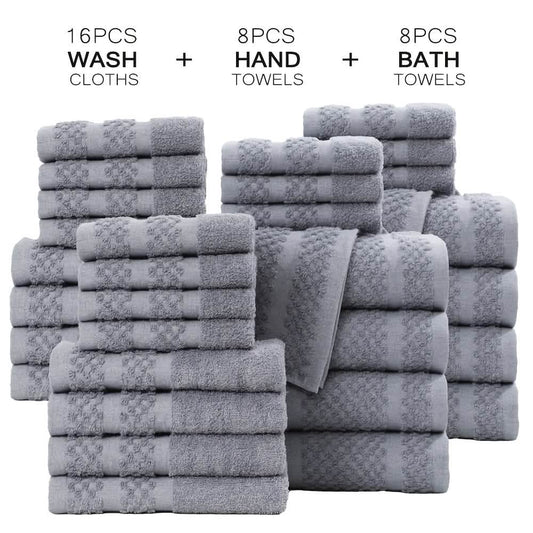 10–32 Piece Cotton Bath Towel Set
