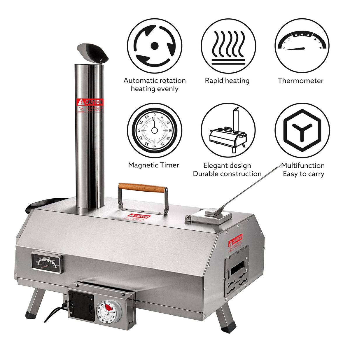 12" Stainless Steel Pizza Outdoor Oven