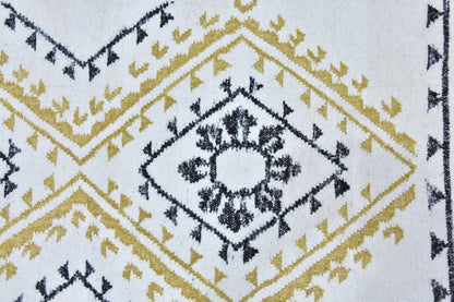 Black Wool And Silk Handmade Rug