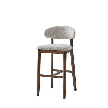 2 - Upholstered Bar Height Stools, Solid Wood