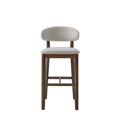 2 - Upholstered Bar Height Stools, Solid Wood
