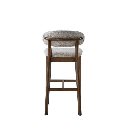 2 - Upholstered Bar Height Stools, Solid Wood