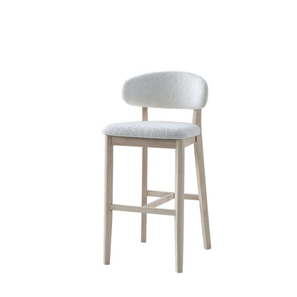 2 - Upholstered Bar Height Stools, Solid Wood