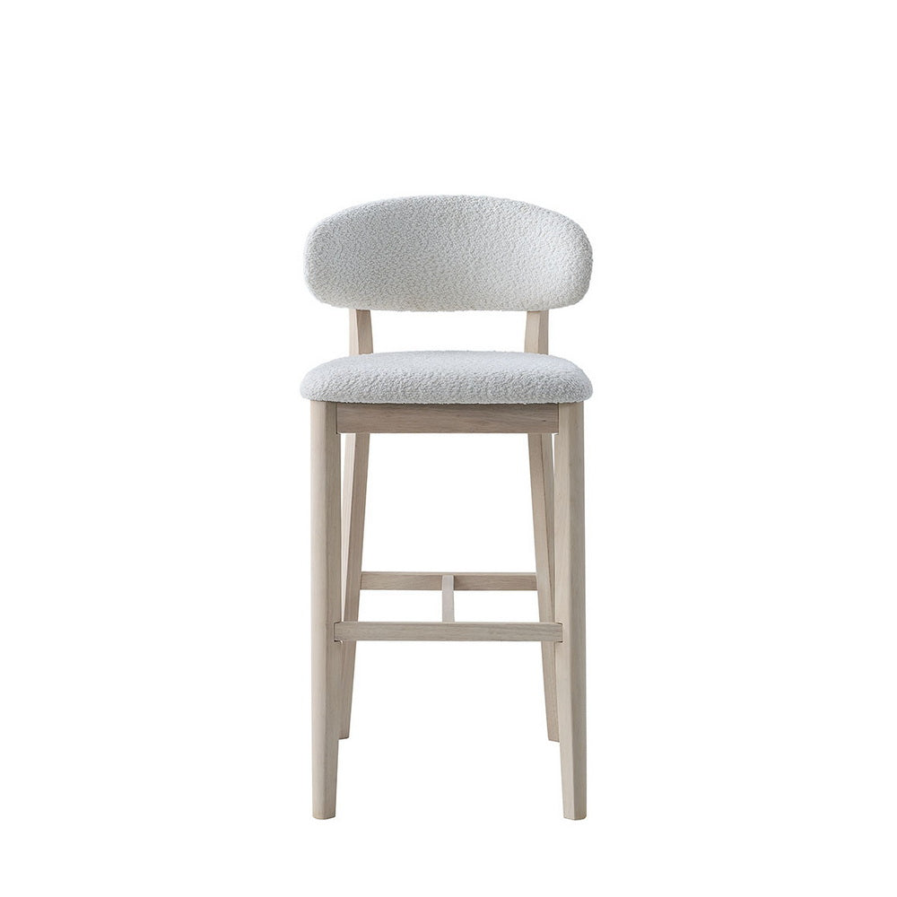 2 - Upholstered Bar Height Stools, Solid Wood