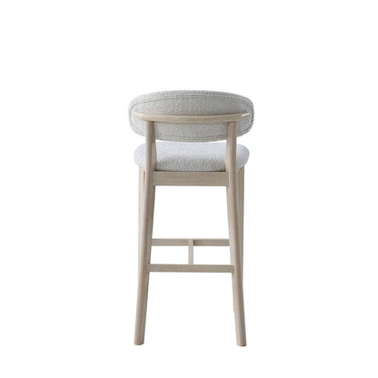 2 - Upholstered Bar Height Stools, Solid Wood