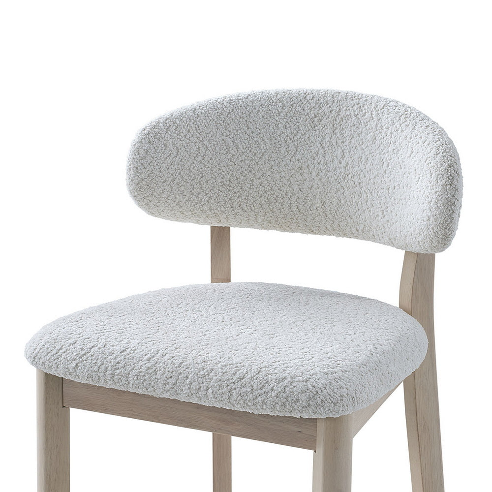 2 - Upholstered Bar Height Stools, Solid Wood