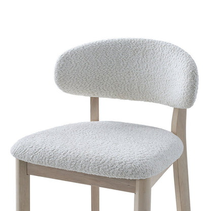 2 - Upholstered Bar Height Stools, Solid Wood