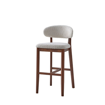 2 - Upholstered Bar Height Stools, Solid Wood