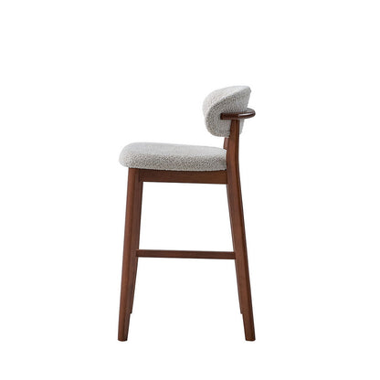 2 - Upholstered Bar Height Stools, Solid Wood