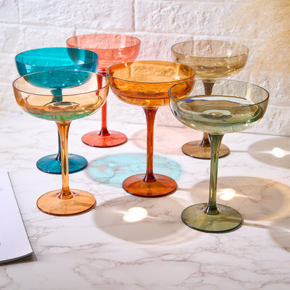 6 Piece Acrylic Champagne Glassware