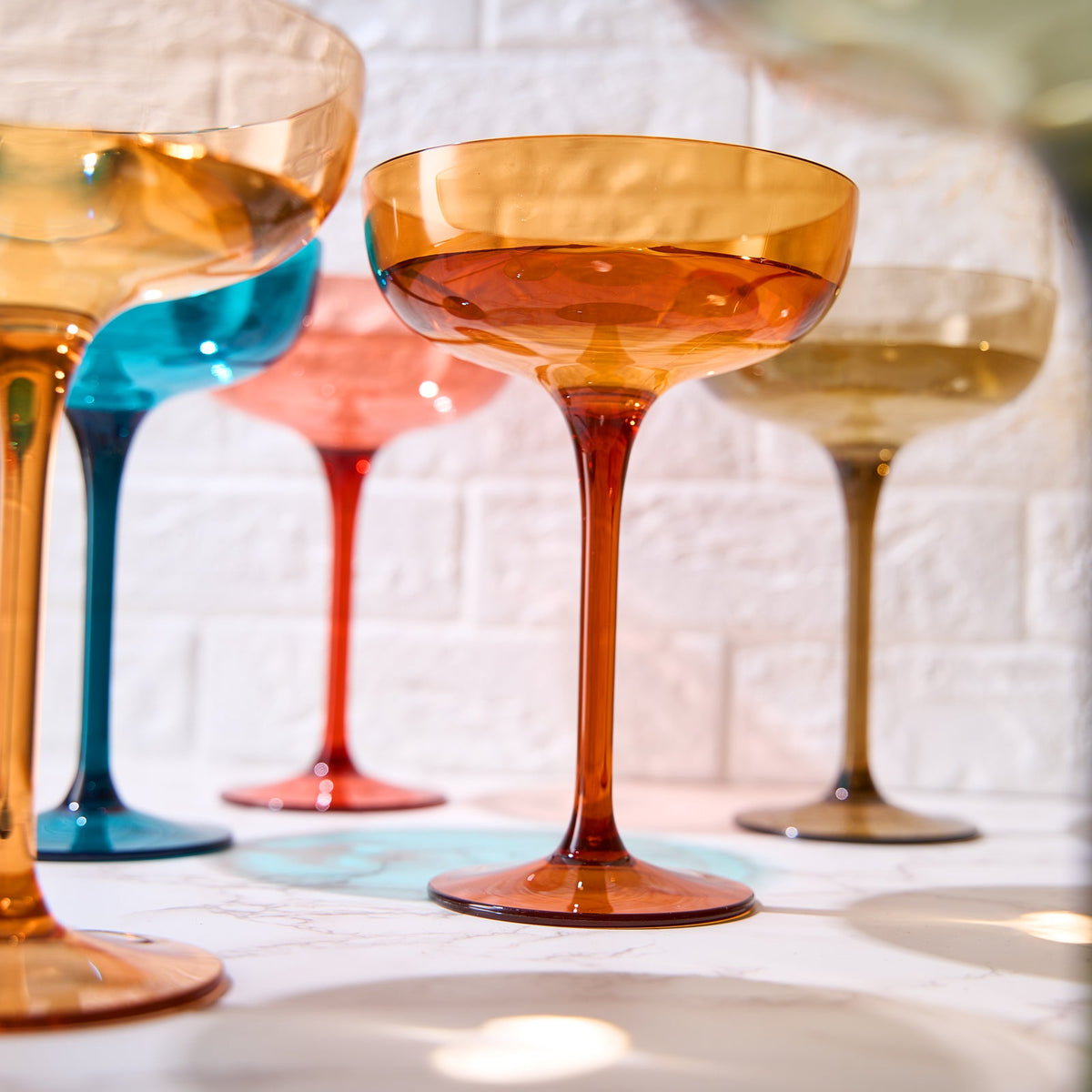 6 Piece Acrylic Champagne Glassware