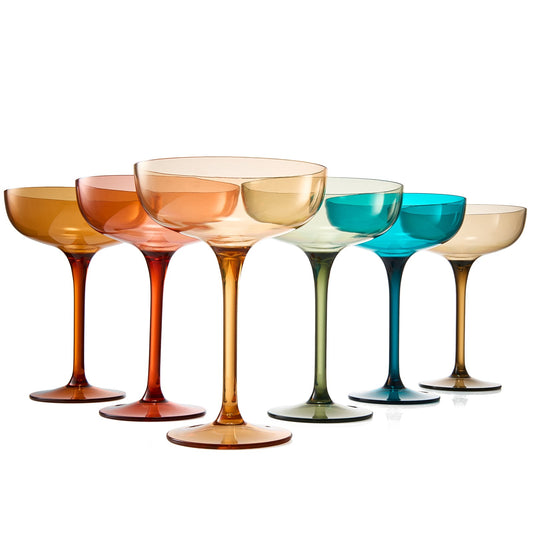 6 Piece Acrylic Champagne Glassware
