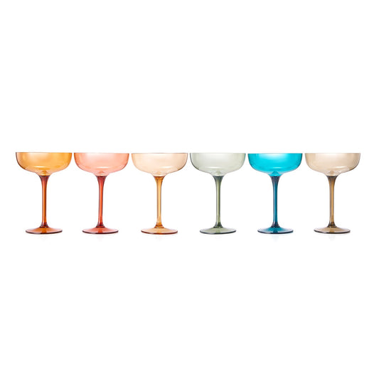 6 Piece Acrylic Champagne Glassware