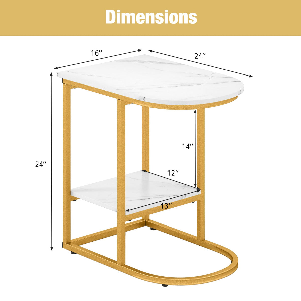 C-Shaped Side Table