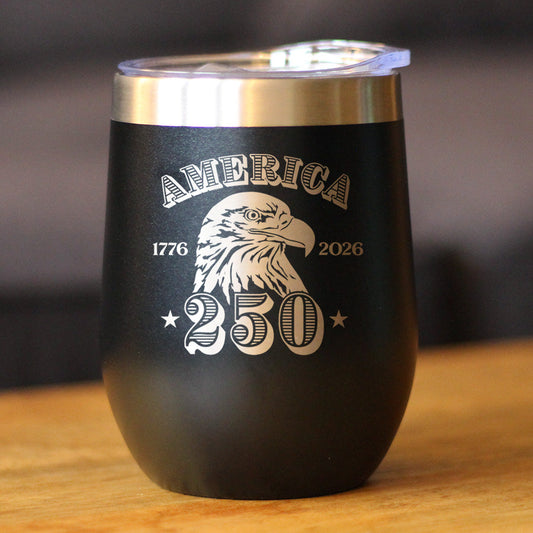 America 250th Anniversary 12oz Stainless Steel Wine Tumbler
