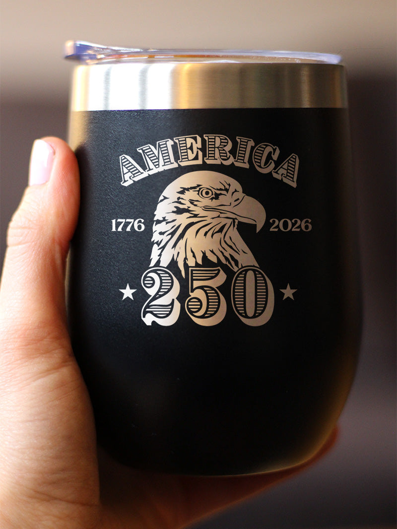America 250th Anniversary 12oz Stainless Steel Wine Tumbler