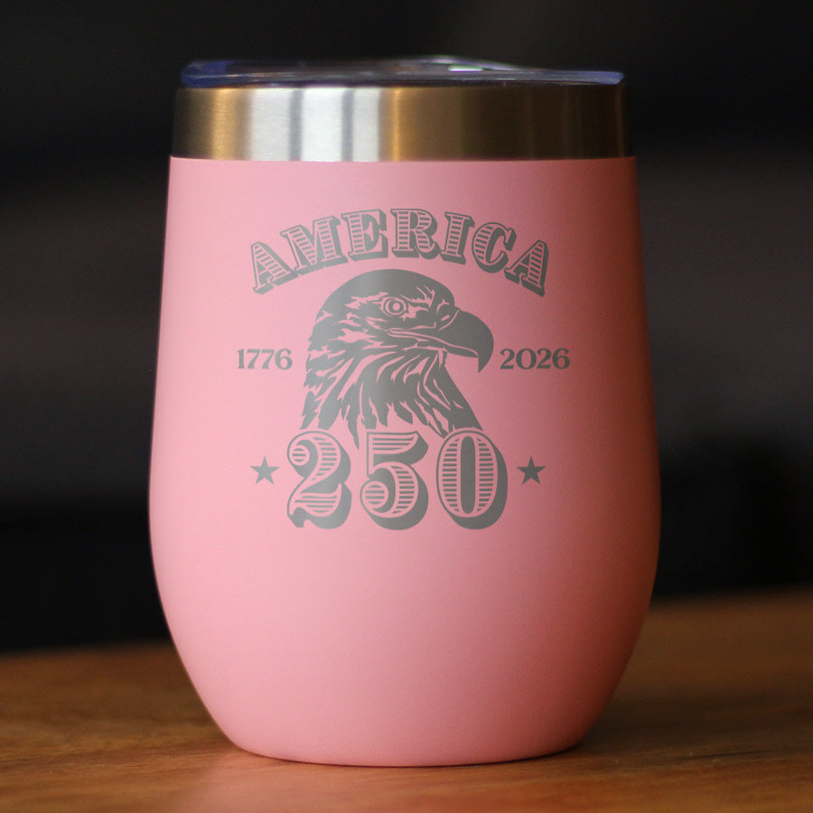 America 250th Anniversary 12oz Stainless Steel Wine Tumbler